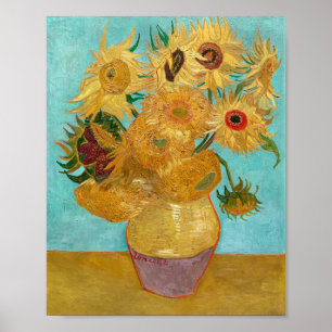 Vincent van Gogh's Vase with Twelve Sunflowers Poster