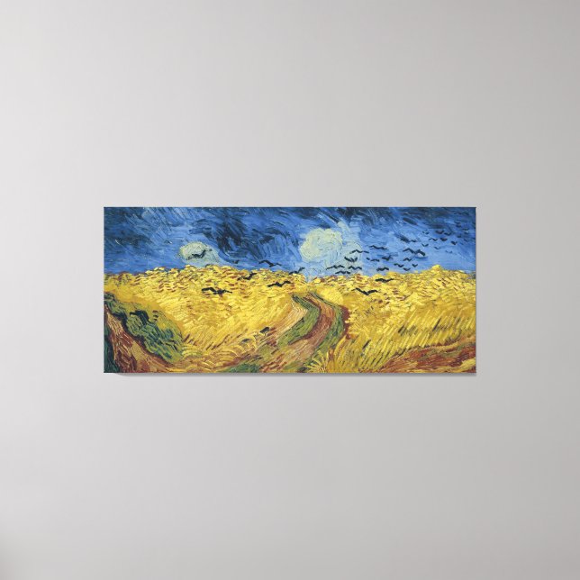 Vincent van Gogh's Wheat Field with Crows (1890) Canvas Print (Front)