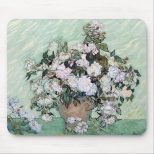 Vincent Willem van Gogh , ピンクの薔薇の花瓶 Mouse Pad