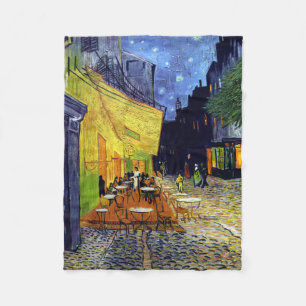 Vincent Willem van Gogh - Cafe Terrace at Night Fleece Blanket