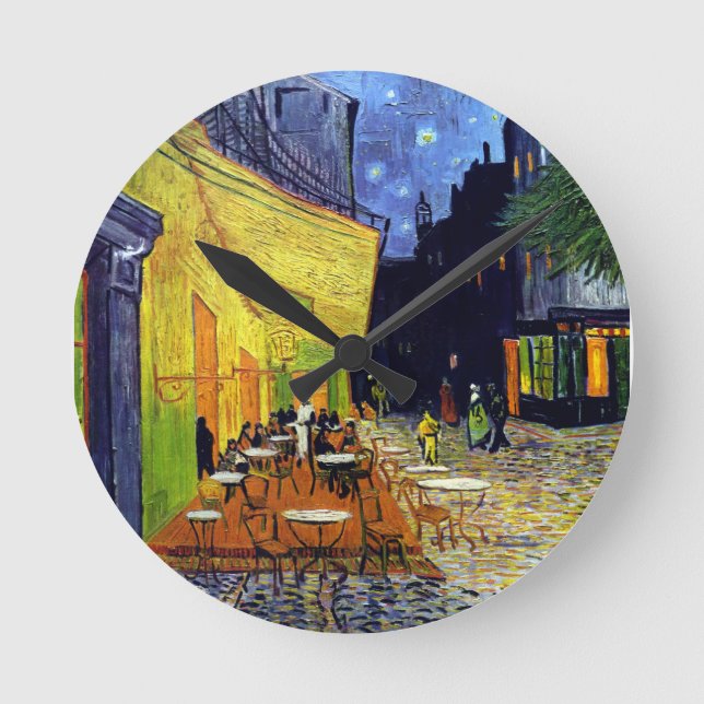 Vincent Willem van Gogh - Cafe Terrace at Night Round Clock (Front)