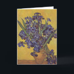 Vincent Willem Van Gogh Iris flowers Card<br><div class="desc">Vincent Willem Van Gogh Iris potted flowers painting.  To customise this product click the customise it button.</div>