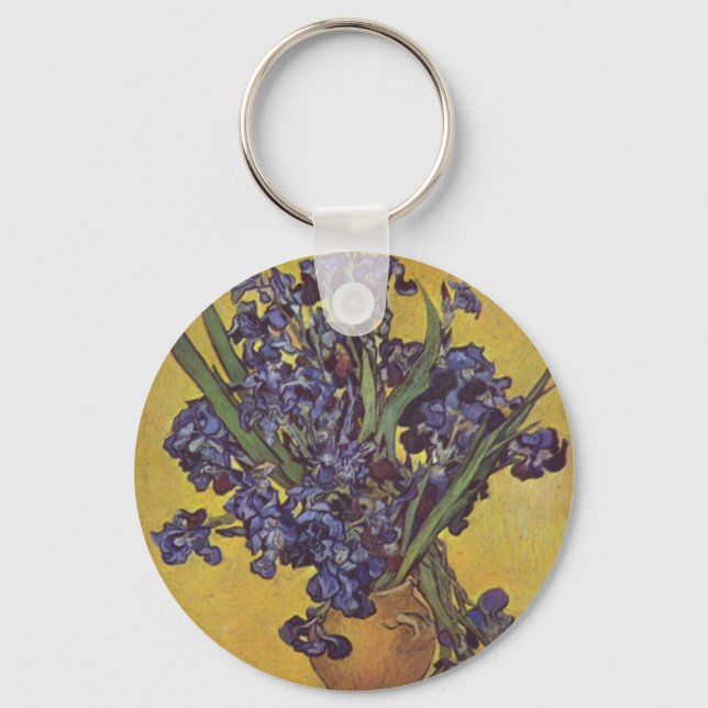 Vincent Willem Van Gogh Iris flowers Keychain (Front)