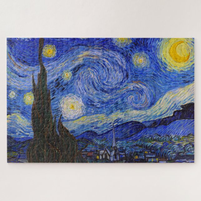 Vincent Willem van Gogh , “ Starry Night ” Jigsaw Puzzle (Horizontal)