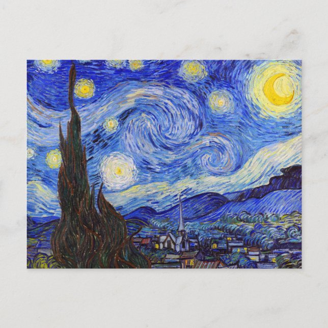 Vincent Willem van Gogh , “ Starry Night ” Postcard (Front)