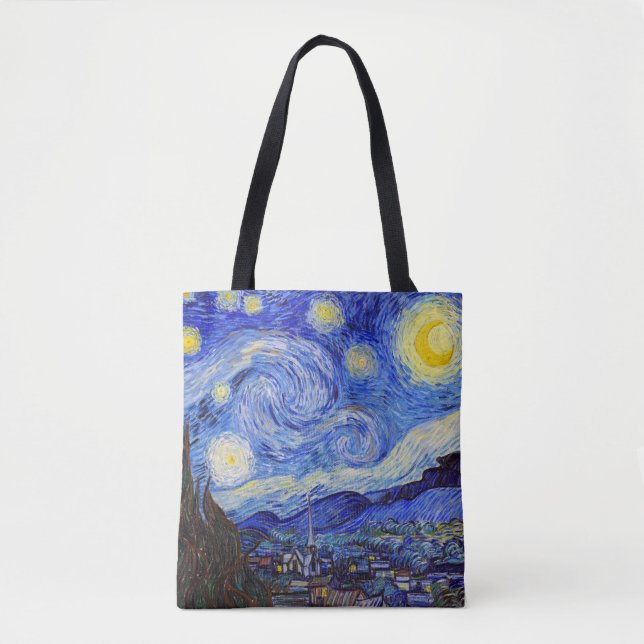 Vincent Willem van Gogh , "Starry Night" Tote Bag (Front)