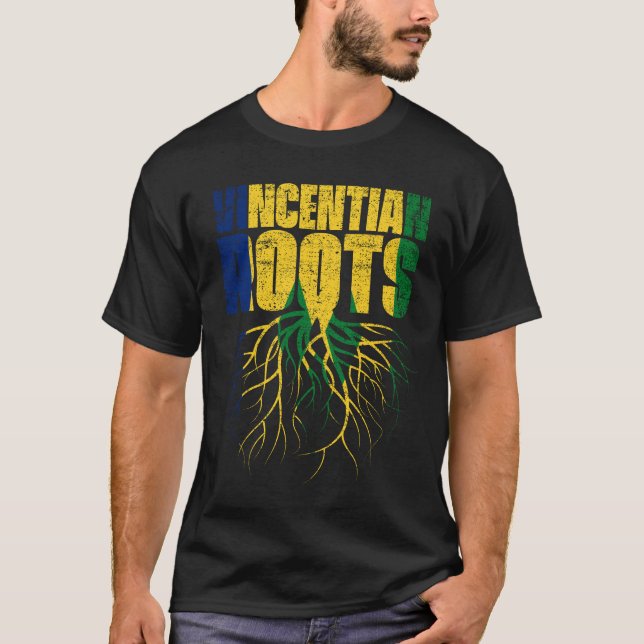 Vincentian Roots  St Vincent and the Grenadines  T-Shirt (Front)