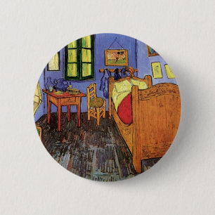 Vincent's Bedroom in Arles by Vincent van Gogh 2 Inch Round Button