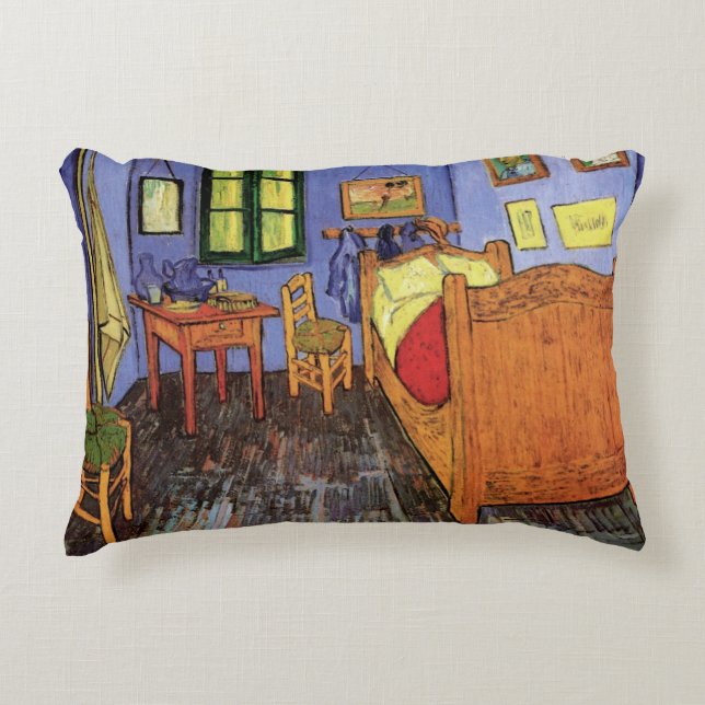 Vincent's Bedroom in Arles by Vincent van Gogh Accent Pillow (Front)