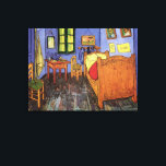 Vincent's Bedroom in Arles by Vincent van Gogh Canvas Print<br><div class="desc">Vincent's Bedroom in Arles by Vincent van Gogh is a vintage fine art post impressionism architectural painting featuring van Gogh's bedroom in the Yellow House in Arles. A typical bedroom scene with clothes hanging by the door, a bed, table, nightstand, chairs, a window and hardwood floors. About the artist: Vincent...</div>
