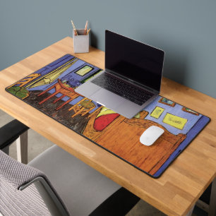 Vincent's Bedroom in Arles by Vincent van Gogh Desk Mat