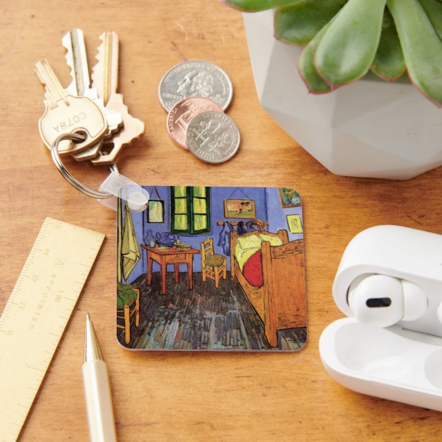 Vincent's Bedroom in Arles by Vincent van Gogh Keychain (Desk)