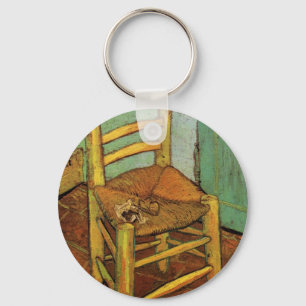 Vincent's Chair with His Pipe by Vincent van Gogh Keychain