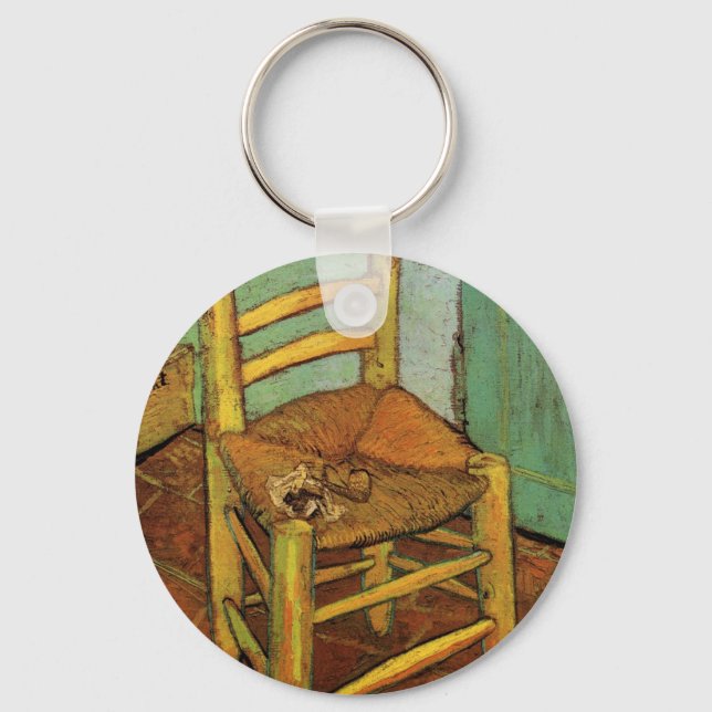 Vincent's Chair with His Pipe by Vincent van Gogh Keychain (Front)