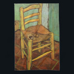 Vincent's Chair with His Pipe by Vincent van Gogh Kitchen Towel<br><div class="desc">Vincent's Chair with His Pipe by Vincent van Gogh is a vintage fine art post impressionism still life painting featuring van Gogh's wooden chair with a wicker seat, his tobacco and pipe at his house in Arles, France (The Yellow House). About the artist: Vincent Willem van Gogh was a Post...</div>