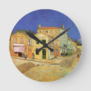 Vincent's House in Arles by Vincent van Gogh Round Clock