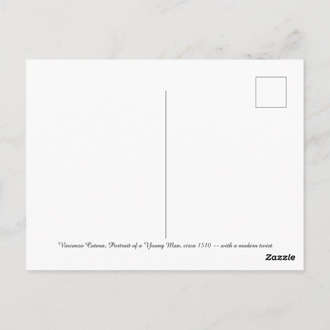 Vincenzo Catena, Portrait of a Young Man Postcard (Back)