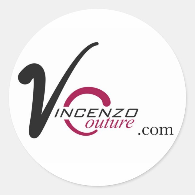 vincenzocouture.com classic round sticker (Front)