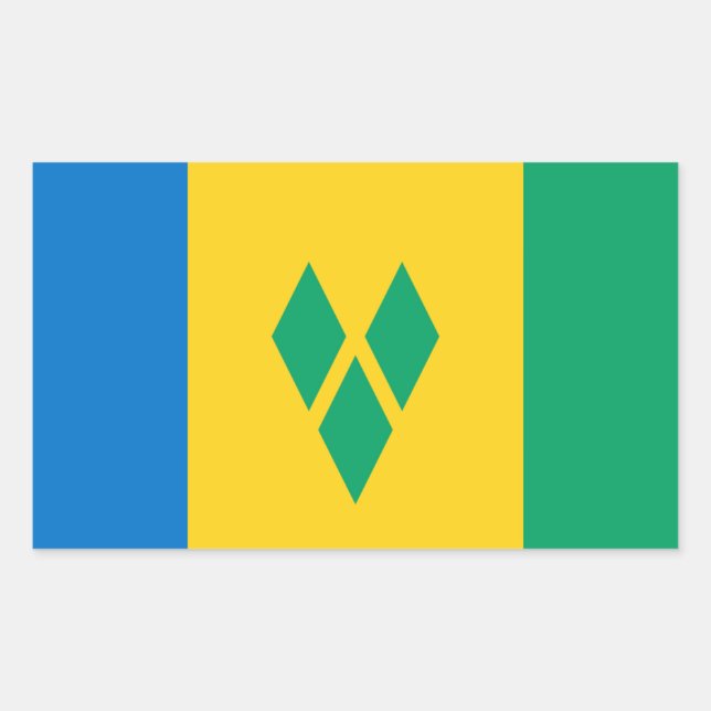 Vincy Flag, Flag of Saint Vincent & the Grenadines Sticker (Front)