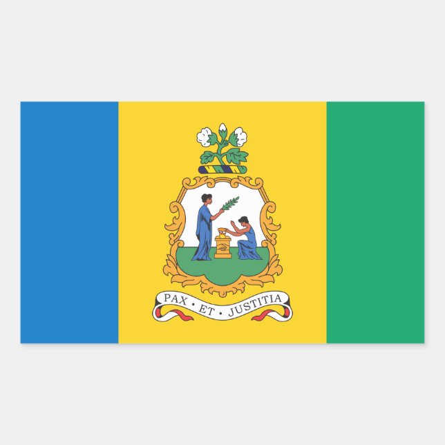 Vincy Flag & Seal, Saint Vincent & the Grenadines Sticker (Front)