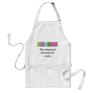 Vindaloo periodic table word apron