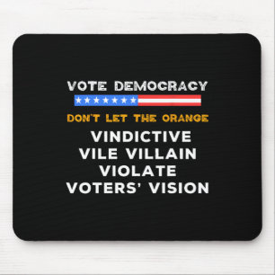 Vindictive Vile Villain Violate Voters Vision Kama Mouse Pad
