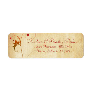 Vine Berries Mariage de automne Adresse de retour