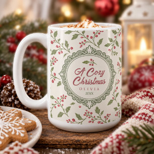Vine & Berry Cozy Christmas Pattern ID1337 Coffee Mug