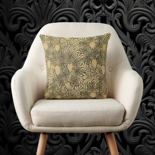 Vine by William Morris, Vintage Textile Patterns Throw Pillow