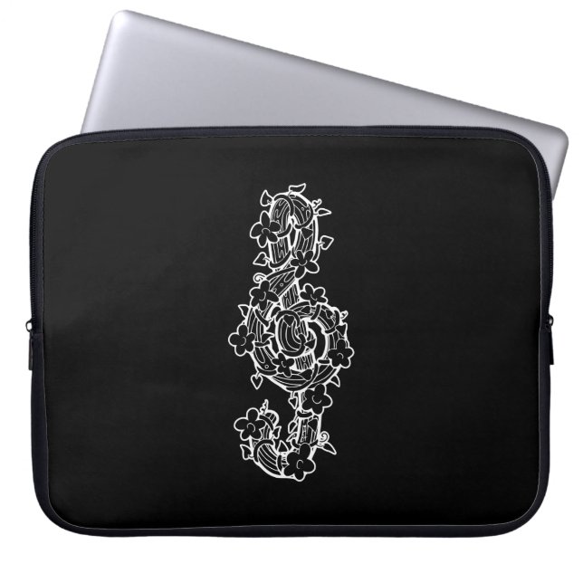 Vine Clef Laptop Sleeve (Front)