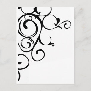 Vine design postcard