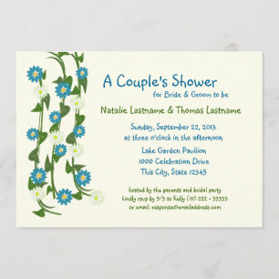 Vine Flowers Couple's Shower Invitation