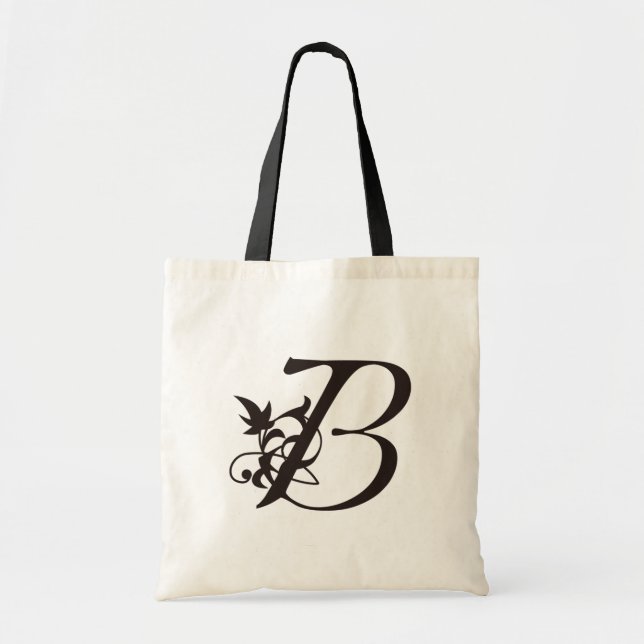 Vine Initial B Budget Tote Bag (Front)