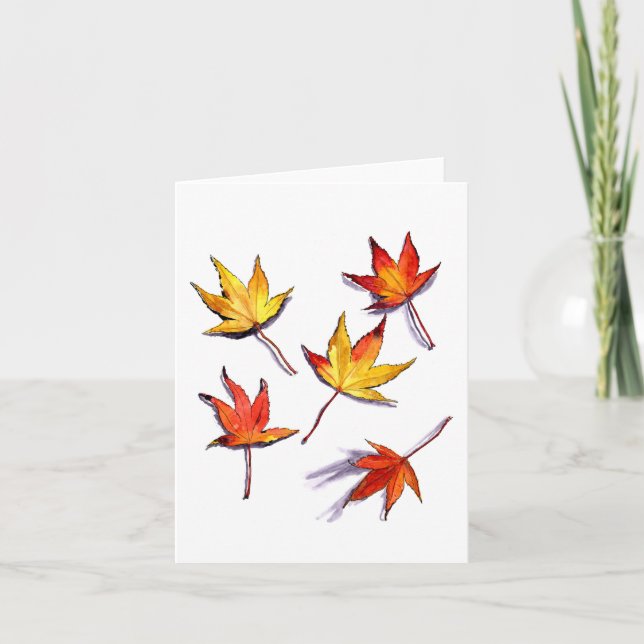 Vine Leaf Maples Leaves Card (Front)