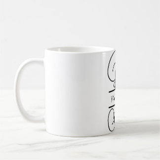 Vine Monogram Coffee Mug, Split Letter Monogram B Coffee Mug