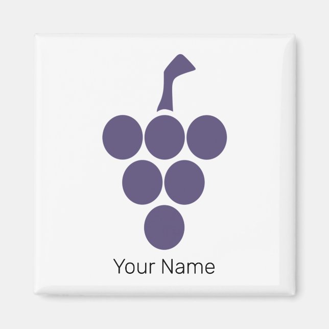 Vine Or  Wine For Grape And Grapevine Sommelier Magnet (Front)