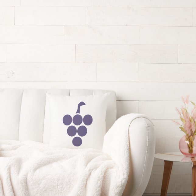 Vine Or  Wine For Grape And Grapevine Sommelier Throw Pillow (Couch)