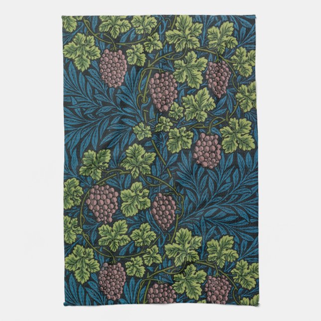 Vine Pattern, William Morris Kitchen Towel (Vertical)