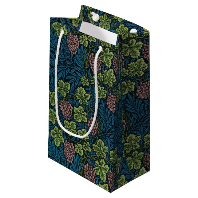 Vine Pattern, William Morris Small Gift Bag (Front Angled)