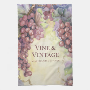 Vine & Vintage Grapes Luxe Tea Towel