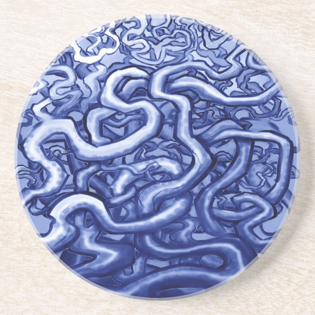 Vines Blue Coaster (Front)