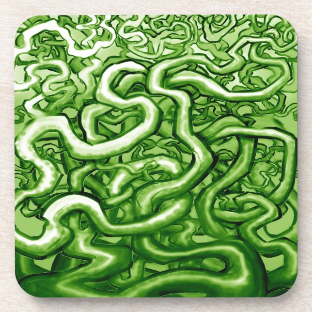 Vines GREEN Coaster (Front)