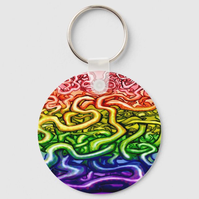 Vines LGBQT Rainbow Keychain (Front)