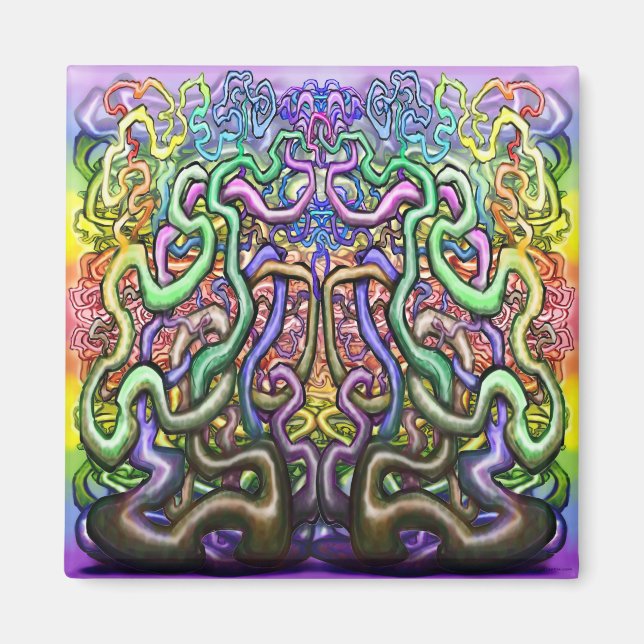 Vines Overlap Rainbow Magnet (Front)
