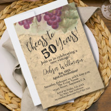 Vineyard 50th Birthday | Cheers to 50 Years