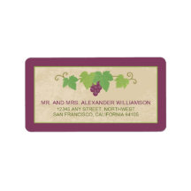 Vineyard Address Label (Parchment Texture)