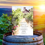 Vineyard and Red Barn Watercolor Wedding Magnetic Invitation<br><div class="desc">Set the tone for your casual winery nuptials with the charming Vineyard and Red Barn Watercolor Wedding Magnetic Invitation. This rustic custom natural vineyard style wedding invite features a digitally watercolor painted scenic photograph of rows of green grape vines growing along path with a red barn in the distance and...</div>