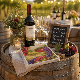 Vineyard Grapes Cocktail Napkins Wine Lover