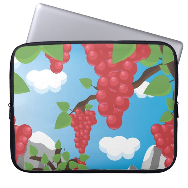 Vineyard Grapes Laptop Sleeve (Front)