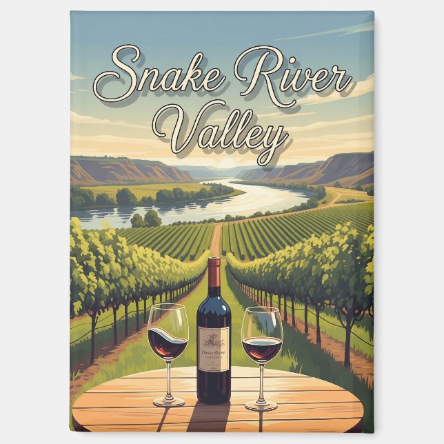 Vineyard in Idaho Snake River Valley Postcard Magnet (Front)
